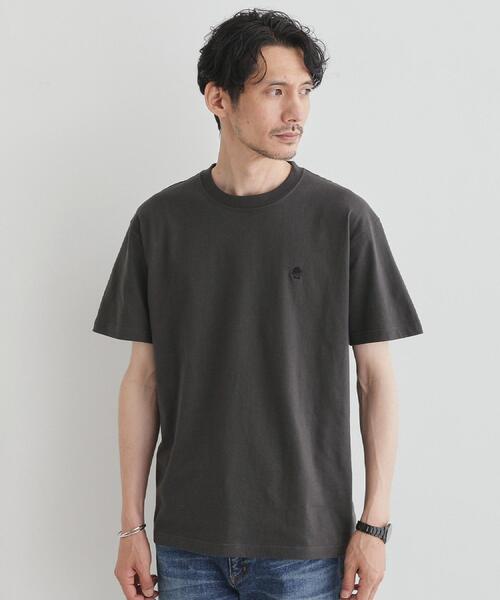 TAKEO KIKUCHI(タケオキクチ)の「【LIMITED】ワンポイント刺繍 半袖Tシャツ(Tシャツ/カットソー・メンズ・ブラック/チャコールグレー/ホワイト/ブルー・01/04/03/02)」の7枚目の写真