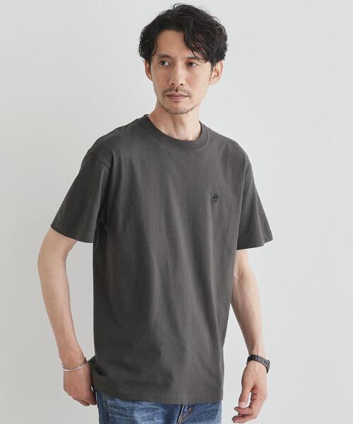 TAKEO KIKUCHI(タケオキクチ)の「【LIMITED】ワンポイント刺繍 半袖Tシャツ(Tシャツ/カットソー・メンズ・ブラック/チャコールグレー/ホワイト/ブルー・01/04/03/02)」の9枚目の写真