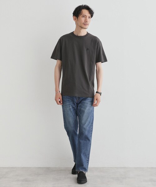 TAKEO KIKUCHI(タケオキクチ)の「【LIMITED】ワンポイント刺繍 半袖Tシャツ(Tシャツ/カットソー・メンズ・ブラック/チャコールグレー/ホワイト/ブルー・01/04/03/02)」の10枚目の写真