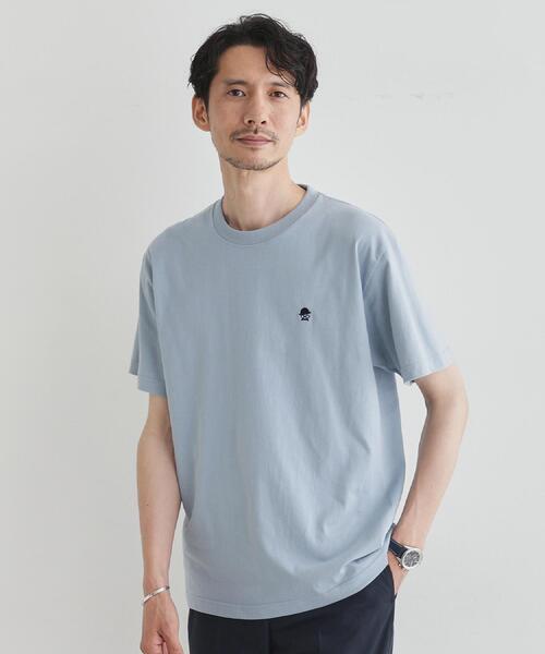 TAKEO KIKUCHI（タケオキクチ）の「【LIMITED】ワンポイント刺繍 半袖Tシャツ（Tシャツ/カットソー・メンズ・ブラック/チャコールグレー/ホワイト/ブルー・01/04/03/02）」の20枚目の写真