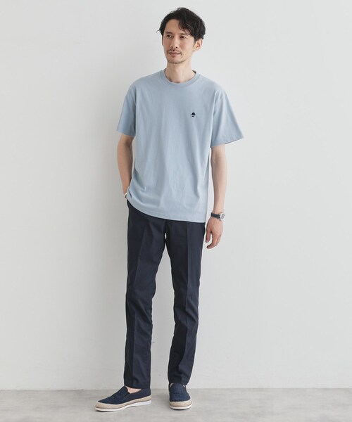 TAKEO KIKUCHI（タケオキクチ）の「【LIMITED】ワンポイント刺繍 半袖Tシャツ（Tシャツ/カットソー・メンズ・ブラック/チャコールグレー/ホワイト/ブルー・01/04/03/02）」の19枚目の写真