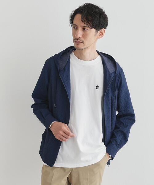 TAKEO KIKUCHI（タケオキクチ）の「【LIMITED】ワンポイント刺繍 半袖Tシャツ（Tシャツ/カットソー・メンズ・ブラック/チャコールグレー/ホワイト/ブルー・01/04/03/02）」の5枚目の写真