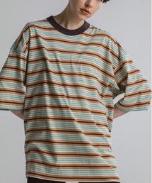 CINOH（チノ）の「STRIPE BIG T-SHIRT（Tシャツ/カットソー・メンズ）」