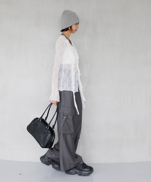 PAGEBOY（ページボーイ）の「レースフリルブラウス（シャツ/ブラウス・レディース・オフホワイト/ブラック・FREE）」の10枚目の写真