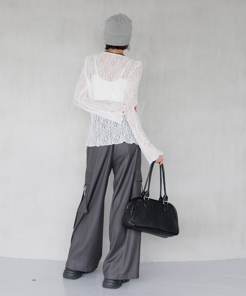 PAGEBOY（ページボーイ）の「レースフリルブラウス（シャツ/ブラウス・レディース・オフホワイト/ブラック・FREE）」の11枚目の写真