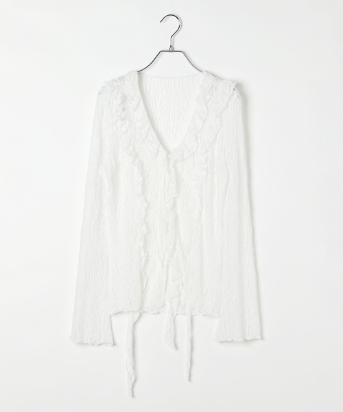 8/21限定価格✨️45R✨️半袖レースフリルブラウス　M 8/21限定価格✨️45R✨️半袖レースフリルブラウス M 8/21限定価格