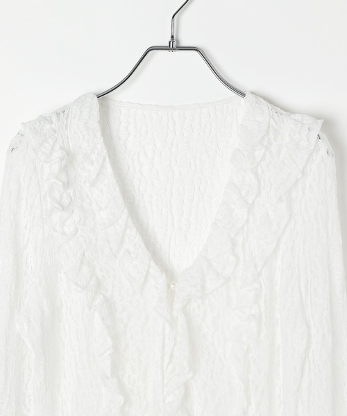 PAGEBOY（ページボーイ）の「レースフリルブラウス（シャツ/ブラウス・レディース・オフホワイト/ブラック・FREE）」の16枚目の写真