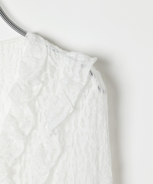 PAGEBOY（ページボーイ）の「レースフリルブラウス（シャツ/ブラウス・レディース・オフホワイト/ブラック・FREE）」の18枚目の写真