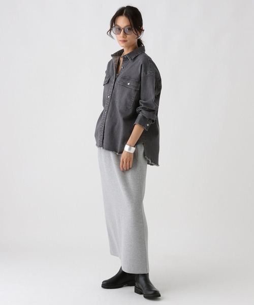 Elura（エルーラ）の「大人デニムシャツ/579977（シャツ/ブラウス・レディース・ブルー/ブラック/ライトブルー・FREE）」の11枚目の写真