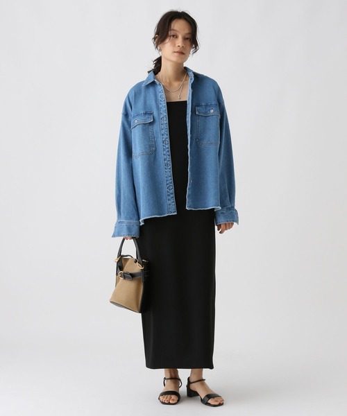 Elura（エルーラ）の「大人デニムシャツ/579977（シャツ/ブラウス・レディース・ブルー/ブラック/ライトブルー・FREE）」の19枚目の写真