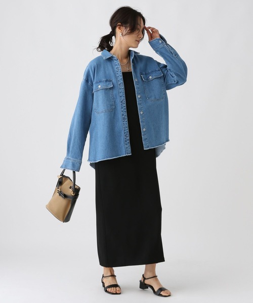 Elura（エルーラ）の「大人デニムシャツ/579977（シャツ/ブラウス・レディース・ブルー/ブラック/ライトブルー・FREE）」の20枚目の写真