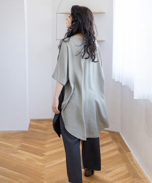 OSMOSIS(オズモーシス)の「2WAYバイカラーパンツ(その他パンツ・レディース・チャコール/ライトカーキ/ライトベージュ・ONE SIZE)」の16枚目の写真
