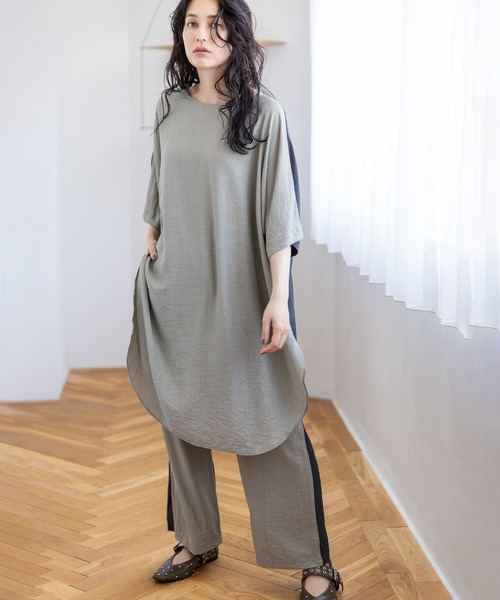 OSMOSIS(オズモーシス)の「2WAYバイカラーパンツ(その他パンツ・レディース・チャコール/ライトカーキ/ライトベージュ・ONE SIZE)」の17枚目の写真