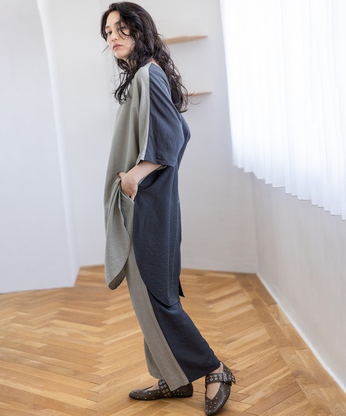 OSMOSIS(オズモーシス)の「2WAYバイカラーパンツ(その他パンツ・レディース・チャコール/ライトカーキ/ライトベージュ・ONE SIZE)」の18枚目の写真