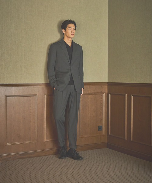 GLOBAL WORK(グローバルワーク)の「バーズアイパンツ/Salon de GW/572428(スラックス・メンズ・チャコールグレー・LARGE/X-LARGE/SMALL/MEDIUM)」の2枚目の写真