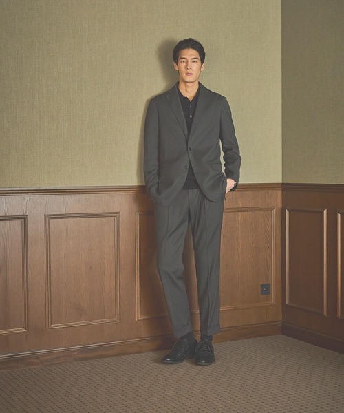 GLOBAL WORK(グローバルワーク)の「バーズアイパンツ/Salon de GW/572428(スラックス・メンズ・チャコールグレー・LARGE/X-LARGE/SMALL/MEDIUM)」の4枚目の写真