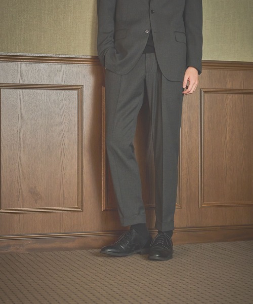 GLOBAL WORK(グローバルワーク)の「バーズアイパンツ/Salon de GW/572428(スラックス・メンズ・チャコールグレー・LARGE/X-LARGE/SMALL/MEDIUM)」の5枚目の写真