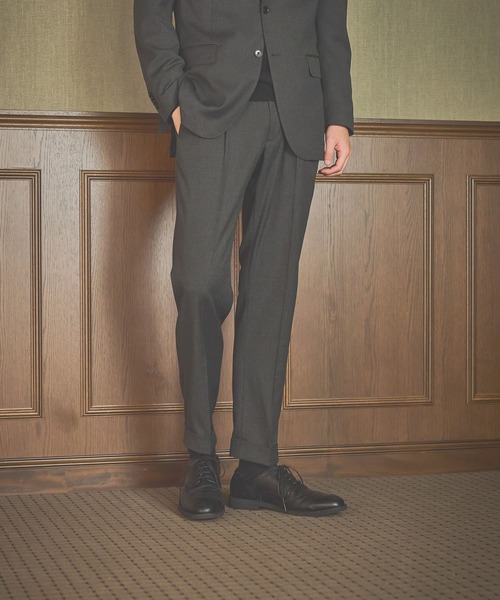 GLOBAL WORK(グローバルワーク)の「バーズアイパンツ/Salon de GW/572428(スラックス・メンズ・チャコールグレー・LARGE/X-LARGE/SMALL/MEDIUM)」の6枚目の写真