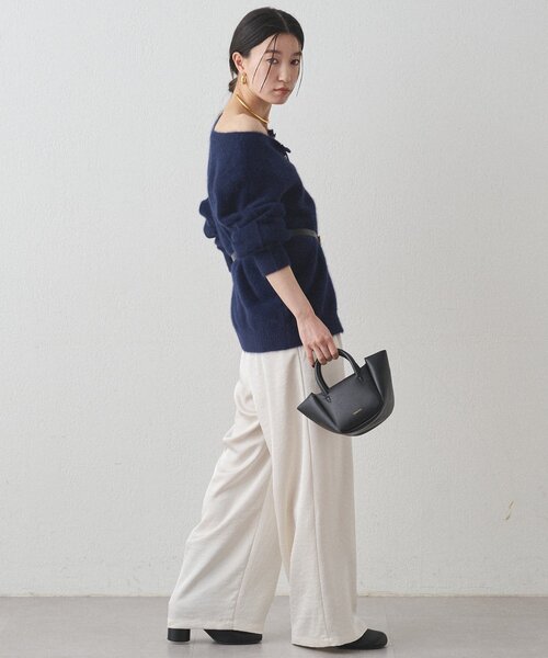 LOUNGEDRESS（ラウンジドレス）の「FURウール2WAYニットカーデ（ニット/セーター・レディース・グレー/ネイビー/レッド・FREE）」の8枚目の写真