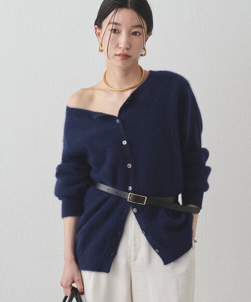 LOUNGEDRESS（ラウンジドレス）の「FURウール2WAYニットカーデ（ニット/セーター・レディース・グレー/ネイビー/レッド・FREE）」の9枚目の写真