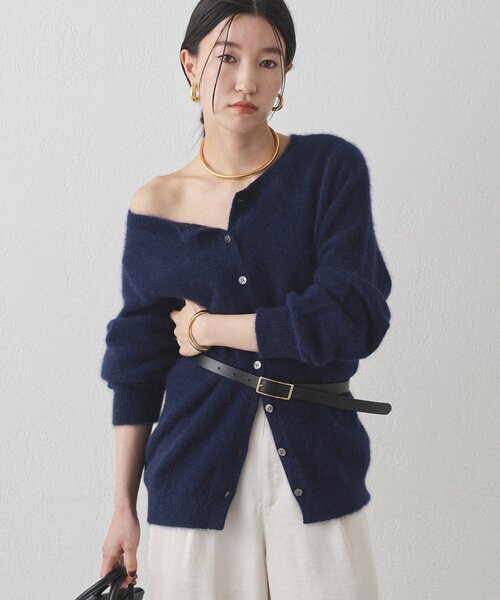 LOUNGEDRESS（ラウンジドレス）の「FURウール2WAYニットカーデ（ニット/セーター・レディース・グレー/ネイビー/レッド・FREE）」の10枚目の写真