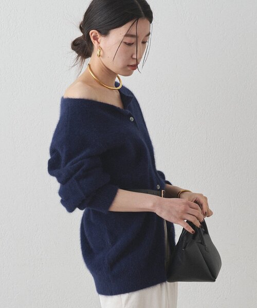 LOUNGEDRESS（ラウンジドレス）の「FURウール2WAYニットカーデ（ニット/セーター・レディース・グレー/ネイビー/レッド・FREE）」の11枚目の写真