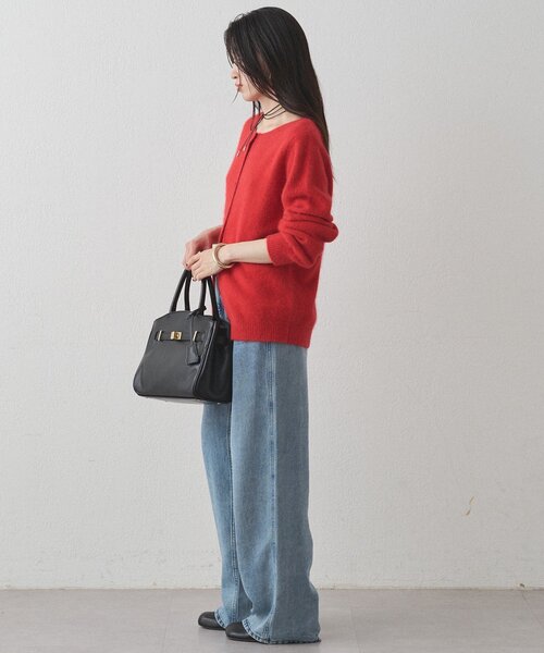 LOUNGEDRESS（ラウンジドレス）の「FURウール2WAYニットカーデ（ニット/セーター・レディース・グレー/ネイビー/レッド・FREE）」の16枚目の写真