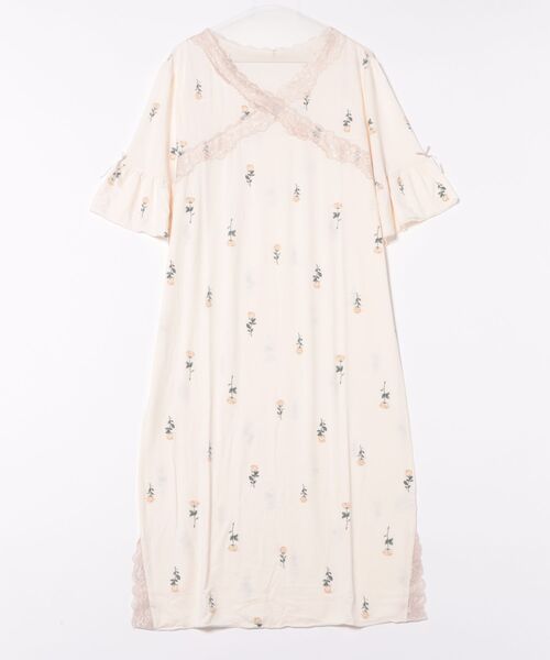 カットソーレーストリムワンピ（ルームウェア/パジャマ）｜PEACH JOHN