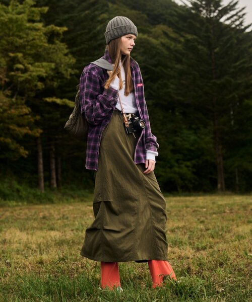 Franklin Climbing（フランクリンクライミング）の「【Franklin Climbing】【LEGACY】ユニセックスビンテージチェック加工ネルシャツ（シャツ/ブラウス・レディース・パープル/イエロー/オフホワイト/グリーン・MEDIUM/LARGE）」の10枚目の写真