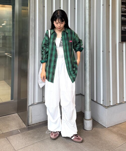 Franklin Climbing（フランクリンクライミング）の「【Franklin Climbing】【LEGACY】ユニセックスビンテージチェック加工ネルシャツ（シャツ/ブラウス・レディース・パープル/イエロー/オフホワイト/グリーン・MEDIUM/LARGE）」の13枚目の写真