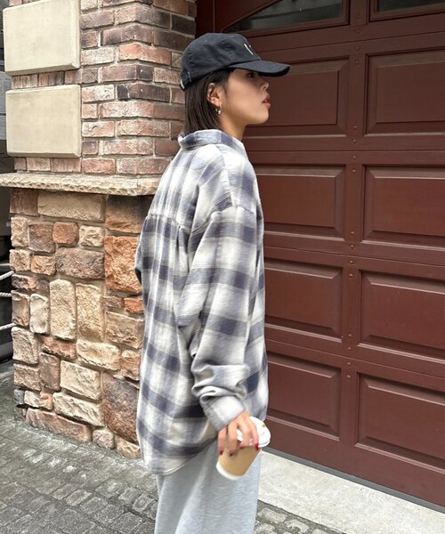 Franklin Climbing（フランクリンクライミング）の「【Franklin Climbing】【LEGACY】ユニセックスビンテージチェック加工ネルシャツ（シャツ/ブラウス・レディース・パープル/イエロー/オフホワイト/グリーン・MEDIUM/LARGE）」の20枚目の写真