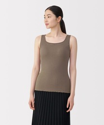 無印良品(ムジルシリョウヒン)の婦人 なめらかリブブラタンクトップ(インナーウェア/肌着)
