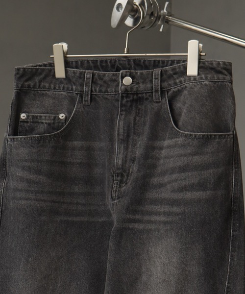 welise(ウェライズ)の「【welise/ウェライズ】13ozハイグレードデニム スリムフィットフレアパンツ(デニムパンツ・メンズ・グレー/ダークブラック/ライトインディゴブルー・L/M/S)」の10枚目の写真