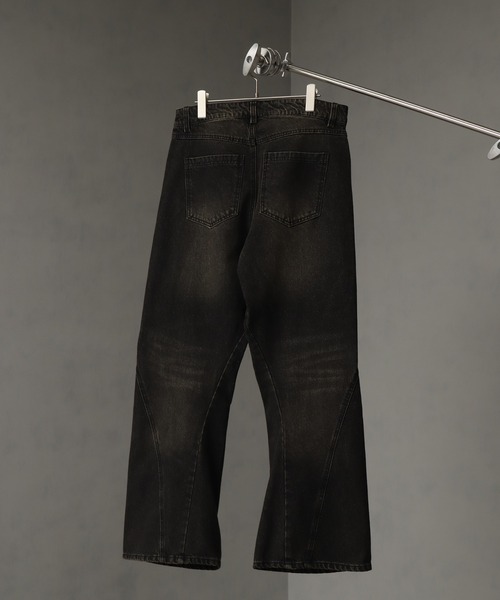 welise(ウェライズ)の「【welise/ウェライズ】13ozハイグレードデニム スリムフィットフレアパンツ(デニムパンツ・メンズ・グレー/ダークブラック/ライトインディゴブルー・L/M/S)」の16枚目の写真