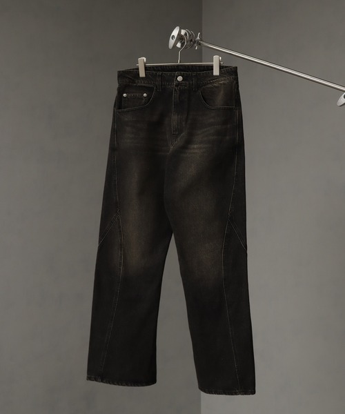 welise(ウェライズ)の「【welise/ウェライズ】13ozハイグレードデニム スリムフィットフレアパンツ(デニムパンツ・メンズ・グレー/ダークブラック/ライトインディゴブルー・L/M/S)」の4枚目の写真