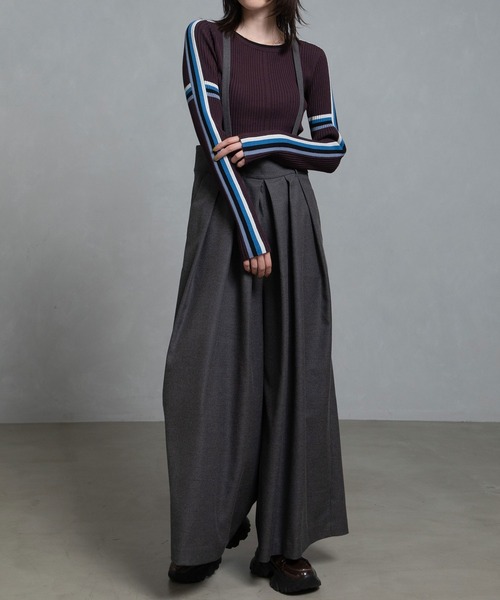 MARECHAL TERRE(マルシャルテル)の「サスペンダーパンツ(その他パンツ・レディース・グレー/ワインレッド/カーキ/ブラック・MEDIUM)」の3枚目の写真