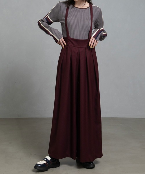 MARECHAL TERRE(マルシャルテル)の「サスペンダーパンツ(その他パンツ・レディース・グレー/ワインレッド/カーキ/ブラック・MEDIUM)」の1枚目の写真