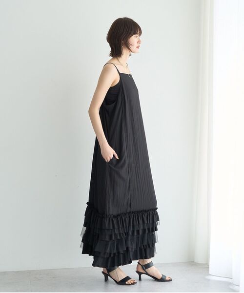 Editt by YECCA VECCA(エディットバイイェッカヴェッカ)の「ラッフルキャミワンピース(ワンピース・レディース・ブラック/キャメル・FREE)」の19枚目の写真
