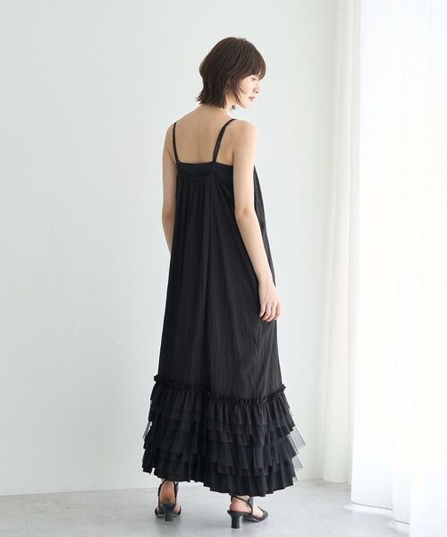 Editt by YECCA VECCA(エディットバイイェッカヴェッカ)の「ラッフルキャミワンピース(ワンピース・レディース・ブラック/キャメル・FREE)」の20枚目の写真