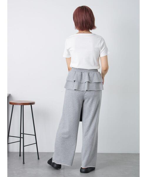 ehka sopo(エヘカソポ)の「ヘンリーネックカットソー(Tシャツ/カットソー・レディース・オフホワイト/サックスブルー/ブラック・F)」の10枚目の写真