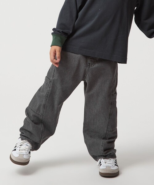 セール】デニム カーゴパンツ / キッズ 100㎝-160㎝（デニムパンツ