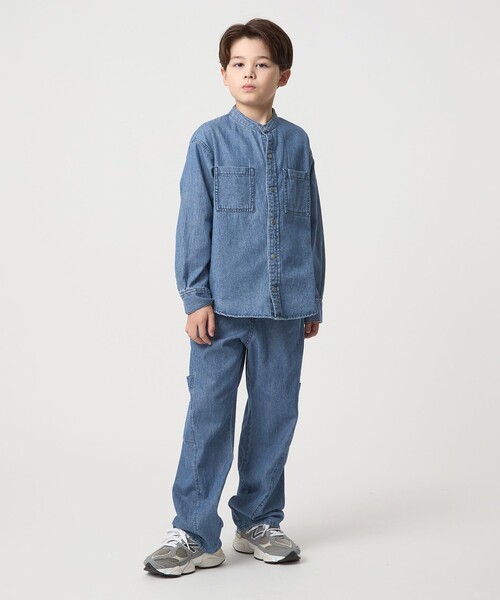 green label relaxing（グリーンレーベルリラクシング）の「デニム カーゴパンツ / キッズ  100㎝-160㎝（デニムパンツ・キッズ・コバルトブルー/ブラック・130cm/100cm/140cm/150cm/160cm/120cm/110cm）」の22枚目の写真