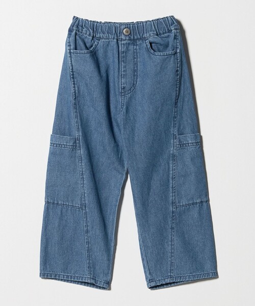 green label relaxing（グリーンレーベルリラクシング）の「デニム カーゴパンツ / キッズ  100㎝-160㎝（デニムパンツ・キッズ・コバルトブルー/ブラック・130cm/100cm/140cm/150cm/160cm/120cm/110cm）」の18枚目の写真