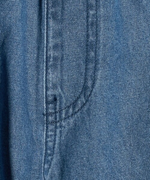 green label relaxing（グリーンレーベルリラクシング）の「デニム カーゴパンツ / キッズ  100㎝-160㎝（デニムパンツ・キッズ・コバルトブルー/ブラック・130cm/100cm/140cm/150cm/160cm/120cm/110cm）」の9枚目の写真