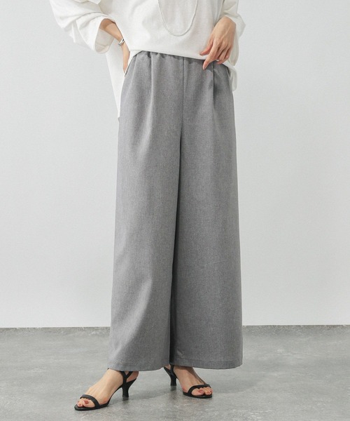GLOBAL WORK(グローバルワーク)の「イージーケアギャザーワイドパンツ/571199(その他パンツ・レディース・グレー/ブラック/ブラウン/ボルドー・LARGE/MEDIUM/SMALL/X-SMALL)」の3枚目の写真