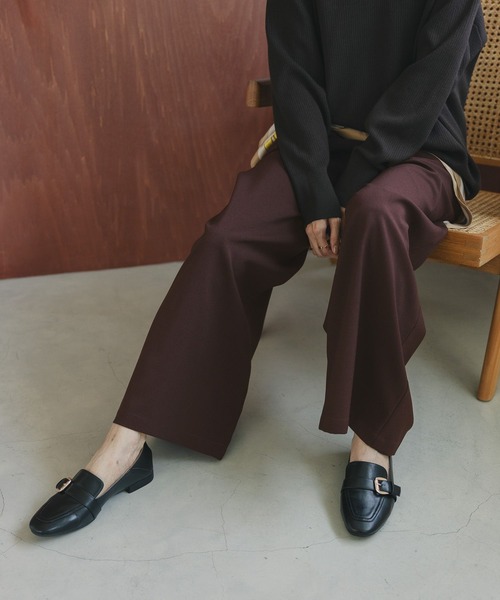 GLOBAL WORK(グローバルワーク)の「イージーケアギャザーワイドパンツ/571199(その他パンツ・レディース・グレー/ブラック/ブラウン/ボルドー・LARGE/MEDIUM/SMALL/X-SMALL)」の4枚目の写真