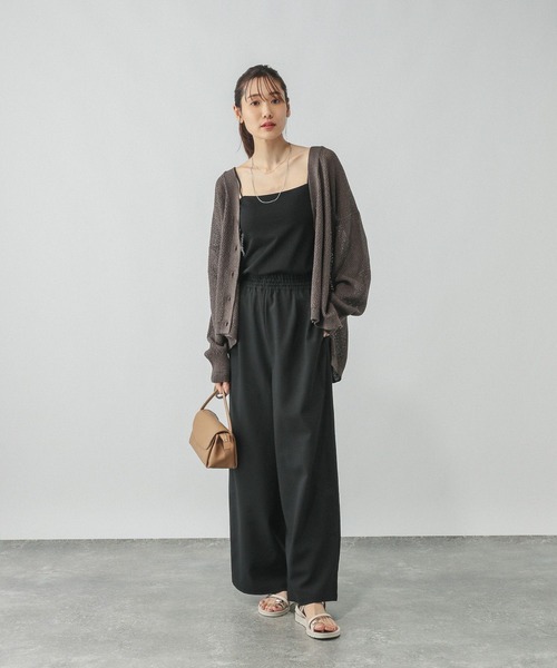 GLOBAL WORK(グローバルワーク)の「イージーケアギャザーワイドパンツ/571199(その他パンツ・レディース・グレー/ブラック/ブラウン/ボルドー・LARGE/MEDIUM/SMALL/X-SMALL)」の5枚目の写真