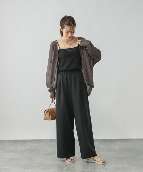 GLOBAL WORK(グローバルワーク)の「イージーケアギャザーワイドパンツ/571199(その他パンツ・レディース・グレー/ブラック/ブラウン/ボルドー・LARGE/MEDIUM/SMALL/X-SMALL)」の6枚目の写真