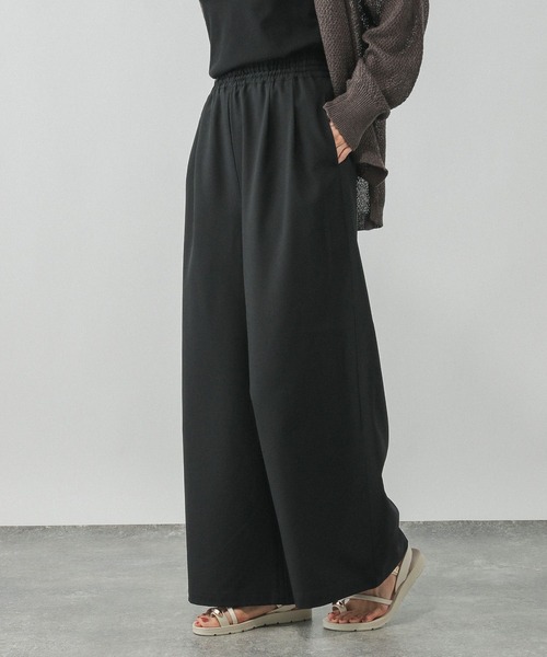 GLOBAL WORK(グローバルワーク)の「イージーケアギャザーワイドパンツ/571199(その他パンツ・レディース・グレー/ブラック/ブラウン/ボルドー・LARGE/MEDIUM/SMALL/X-SMALL)」の8枚目の写真