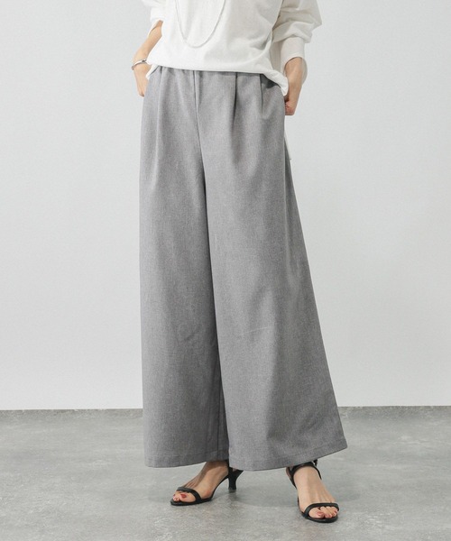 GLOBAL WORK(グローバルワーク)の「イージーケアギャザーワイドパンツ/571199(その他パンツ・レディース・グレー/ブラック/ブラウン/ボルドー・LARGE/MEDIUM/SMALL/X-SMALL)」の12枚目の写真